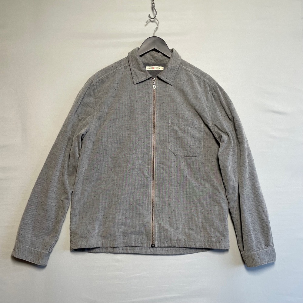 Agave Denim Mens Speckled Gray Corduroy Jacket Size‎ M Lightweight Casual